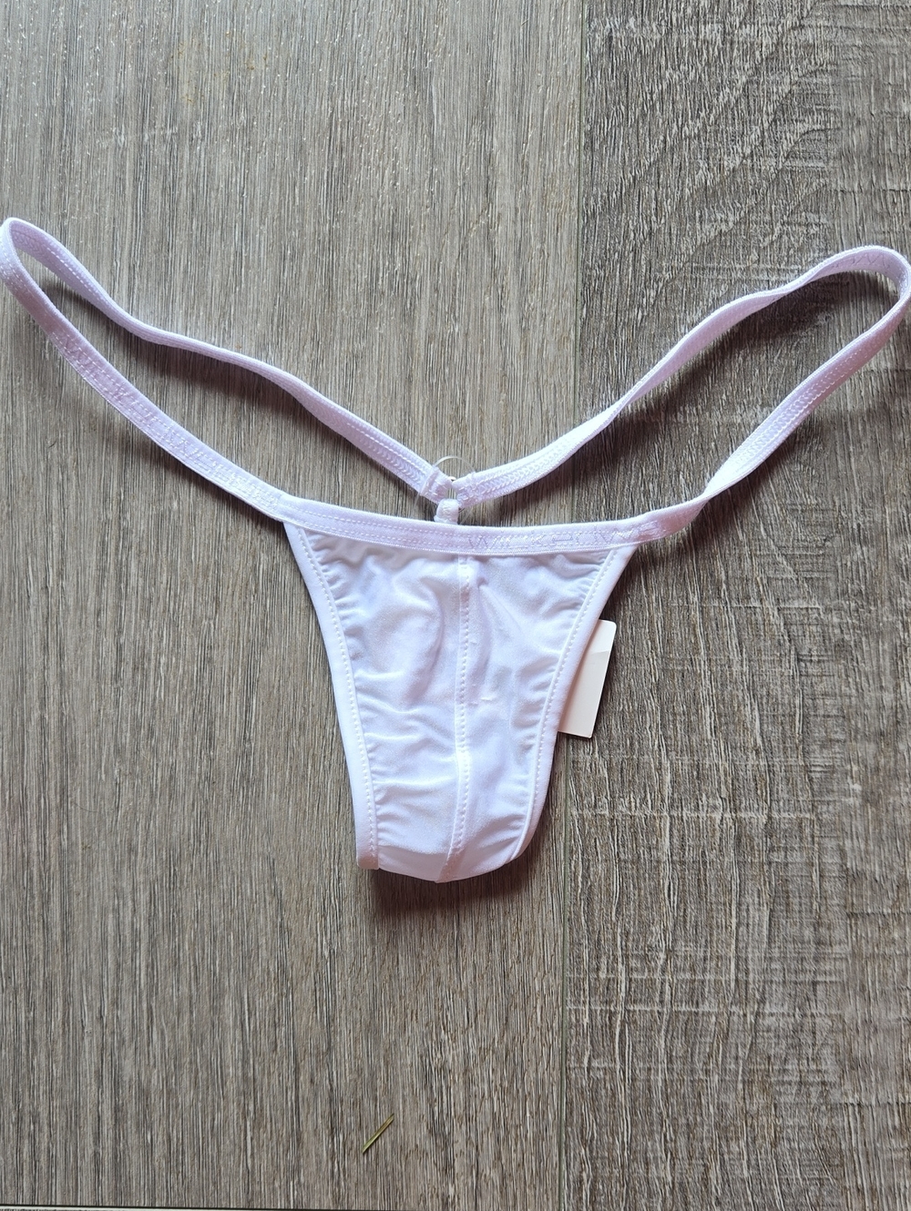 NWT Wicked Weasel Sheer White Thong Panty. Size L.